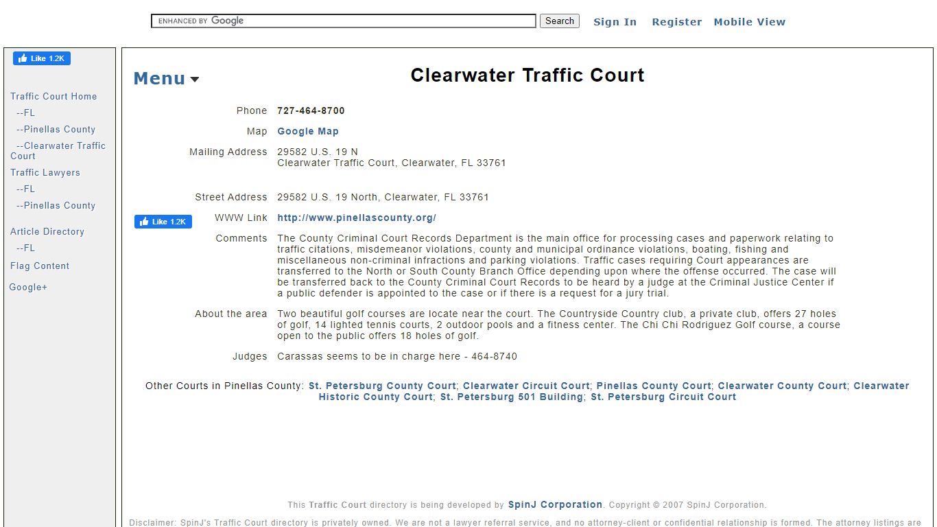 Clearwater Traffic Court FL