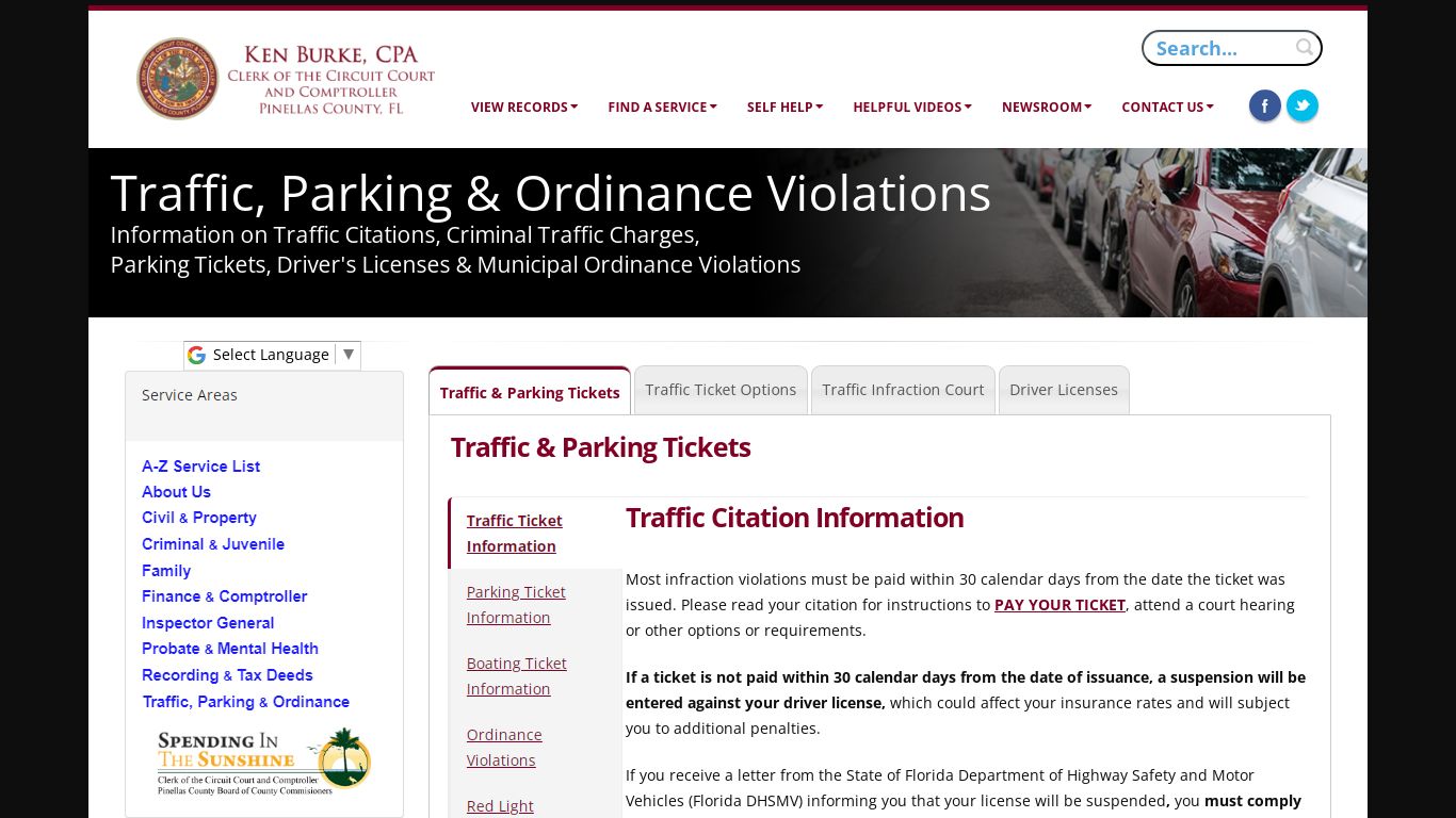 Traffic & Parking - mypinellasclerk.org