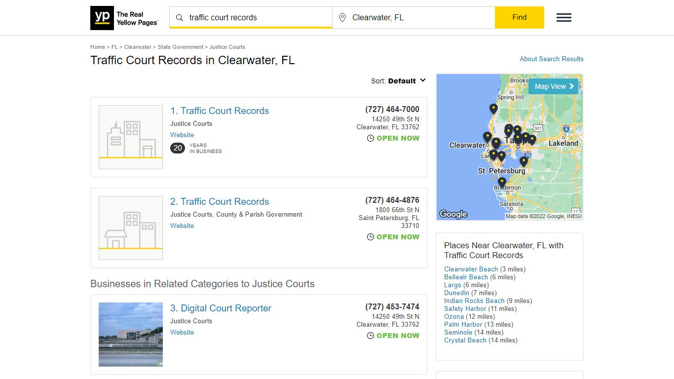 Traffic Court Records in Clearwater, FL with Reviews - YP.com